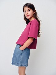 The Set 3 Pack Denim Shorts Pink/Blue/Cream - Image 1 of 9