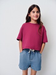 The Set 3 Pack Denim Shorts Pink/Blue/Cream - Image 3 of 9