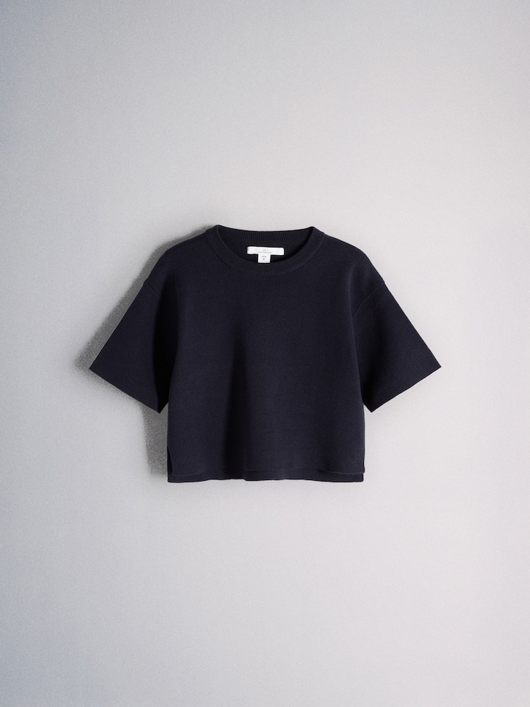 The Set 3 Pack Knitted Short Sleeve Jumpers Navy/White/Pink/Red Stripe - Image 6 of 6