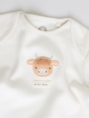 Ecru White Short Sleeve Baby Bodysuits 5 Pack - Image 11 of 13