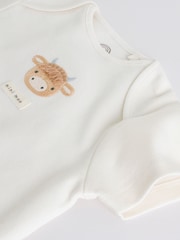 Ecru White Short Sleeve Baby Bodysuits 5 Pack - Image 12 of 13