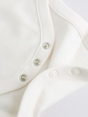 Ecru White Short Sleeve Baby Bodysuits 5 Pack - Image 13 of 13