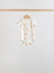 Ecru White Short Sleeve Baby Bodysuits 5 Pack - Image 4 of 13