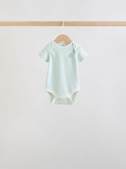 Ecru White Short Sleeve Baby Bodysuits 5 Pack - Image 8 of 13