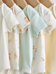 Ecru White Short Sleeve Baby Bodysuits 5 Pack - Image 9 of 13