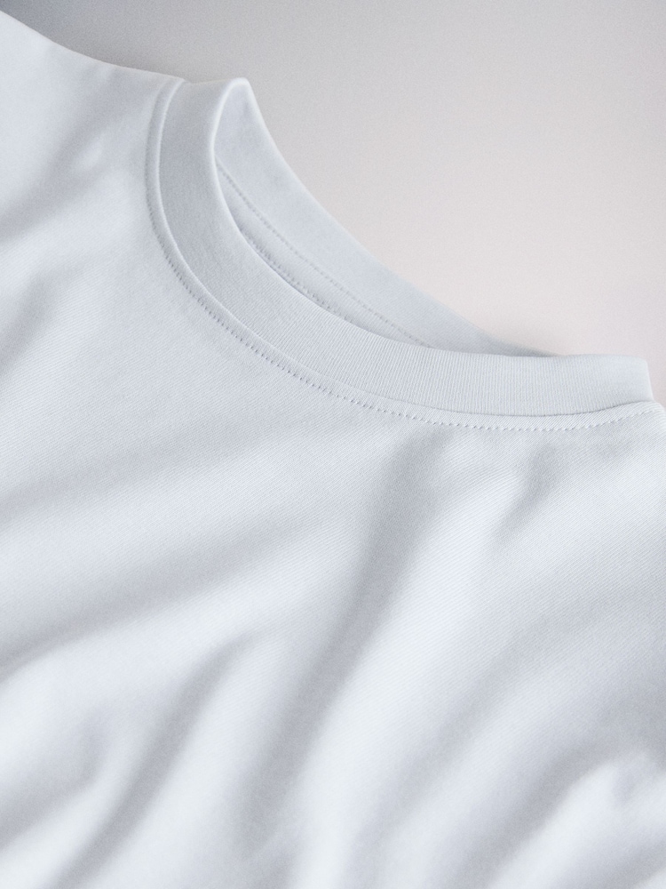 The Set 4 Pack Heavyweight Jersey Short Sleeve T-Shirts Blue/Brown/White - Image 6 of 6