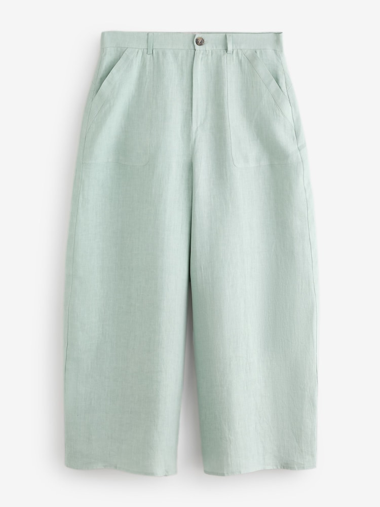 Emme by Marella Green Emmaceto Linen Trousers - Image 1 of 1