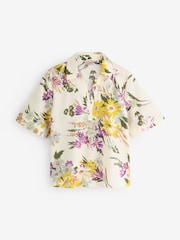 Emme by Marella White Emmferoce Short Sleeve Floral Print Shirt - Image 1 of 1