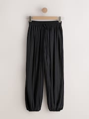 Black Crushed Balloon Leg Trousers - Image 6 of 8
