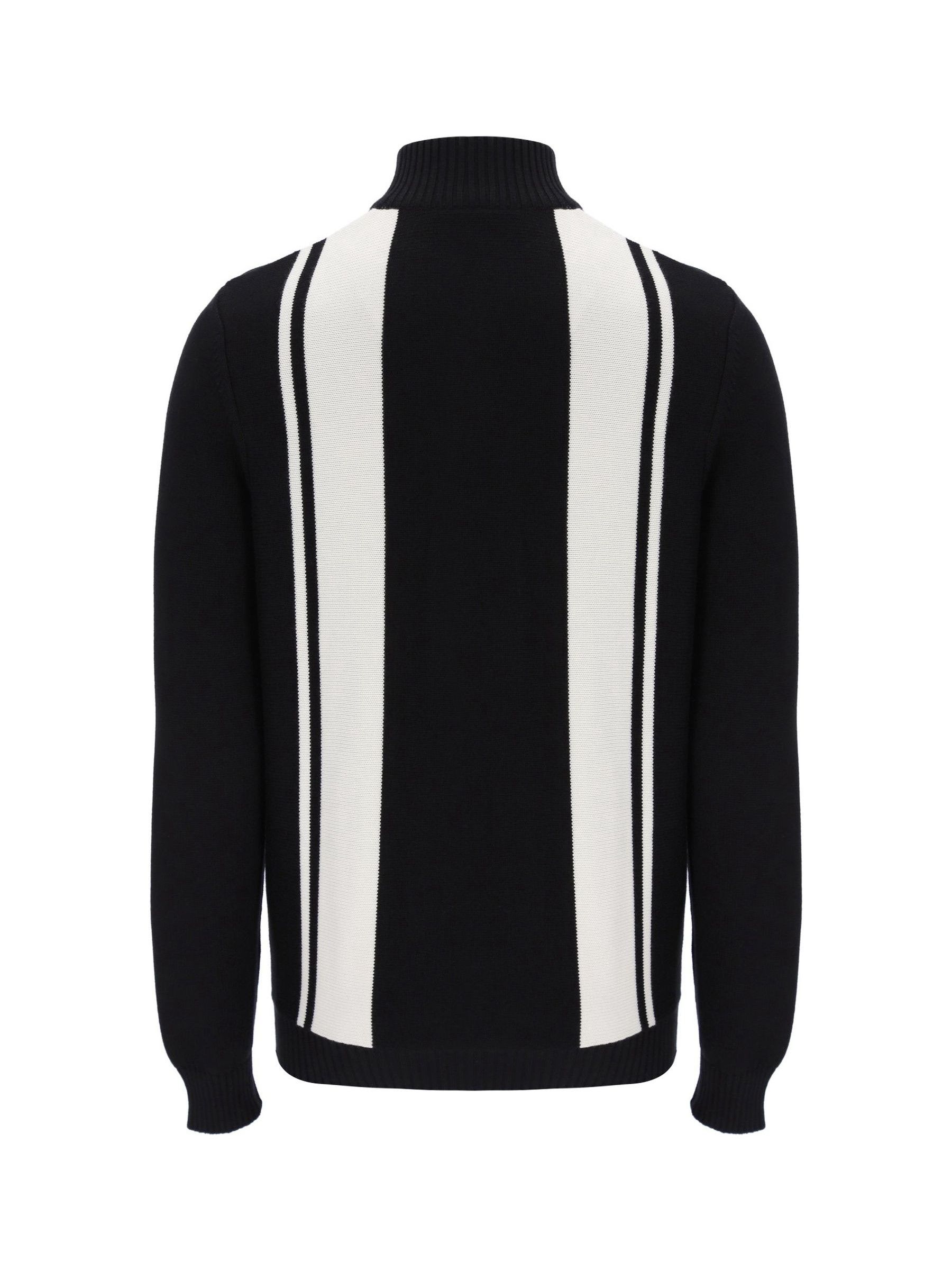 じーちゃん Buy Sergio Tacchini Black Young Line Quarter Zip Knit Sweatshirt