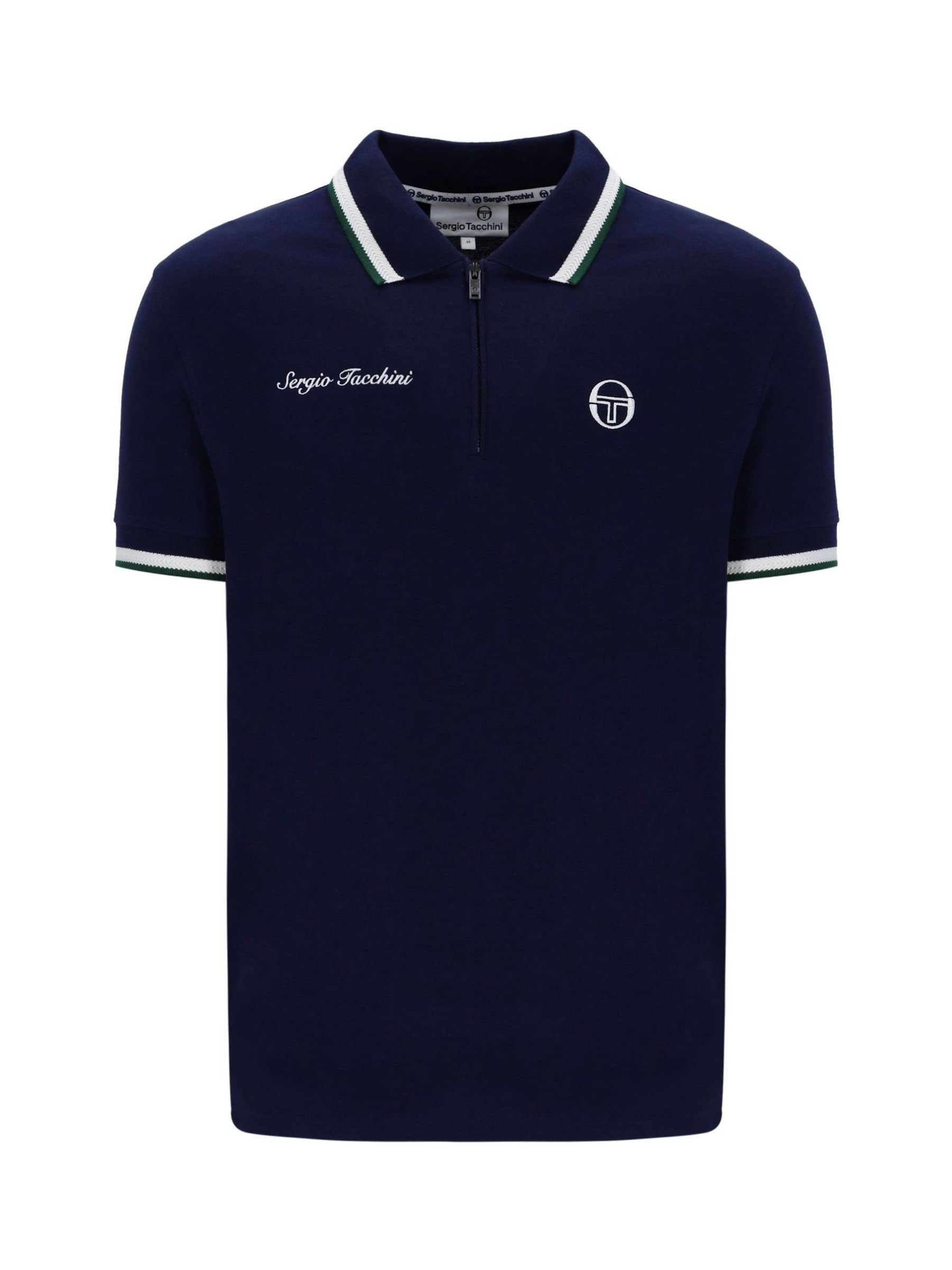 Buy Sergio Tacchini Blue Nanto Zip Polo Shirt from the Next UK