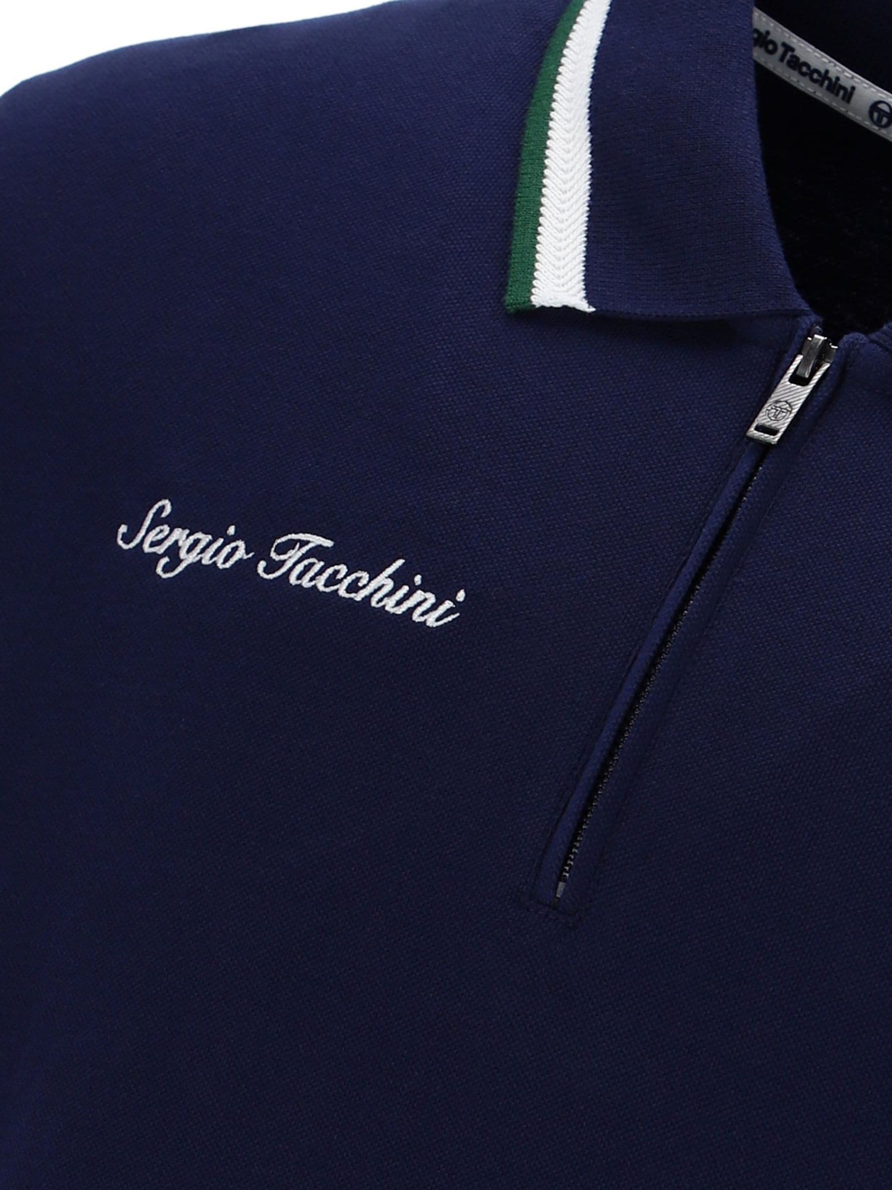 Buy Sergio Tacchini Blue Nanto Zip Polo Shirt from the Next UK