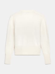 Mint Velvet White Cream Asymmetric Knit Cardigan - Image 8 of 8
