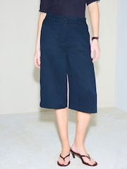 Navy Blue Smart Knee Length Shorts - Image 3 of 8