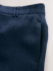 Navy Blue Smart Knee Length Shorts - Image 8 of 8