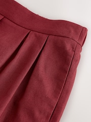 Rust Brown Linen Rich Shorts - Image 6 of 7