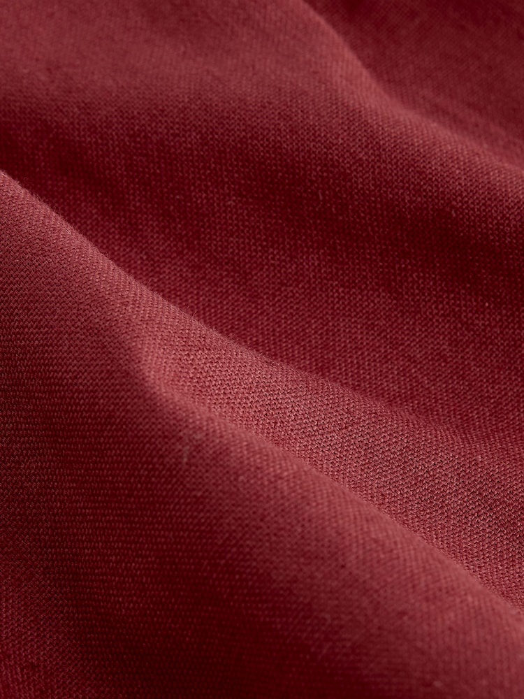 Rust Brown Linen Rich Shorts - Image 7 of 7