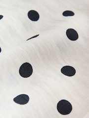 白色/黑色斑点 - Pull On Super Wide Leg Trousers - 3的图像2｝