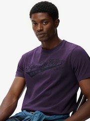Superdry Purple Heritage Brand Relaxed T-Shirt - Image 4 of 7