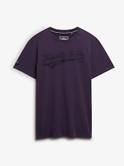 Superdry Purple Heritage Brand Relaxed T-Shirt - Image 6 of 7