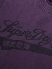 Superdry Purple Heritage Brand Relaxed T-Shirt - Image 7 of 7