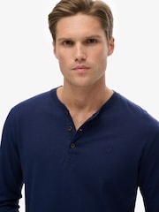 Superdry Blue Classic Essential Grandad Top - Image 4 of 5