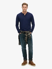 Superdry Blue Classic Essential Grandad Top - Image 5 of 5