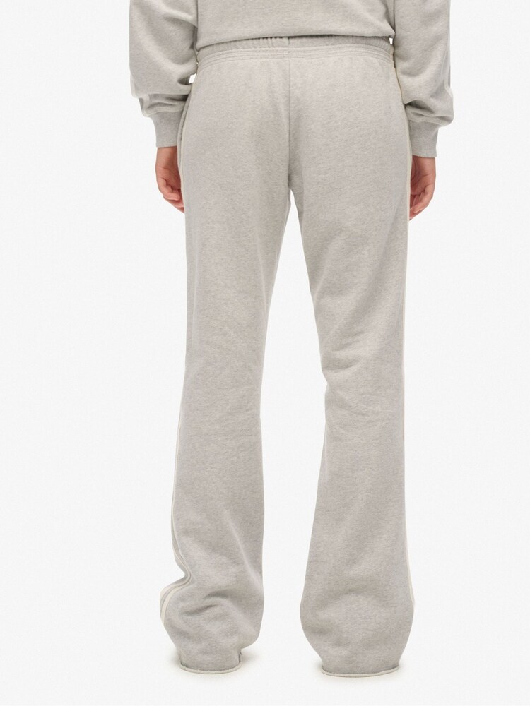 Superdry Grey Athletic Stripe Flare Joggers - Image 2 of 8 Superdry Grey Athletic Stripe Flare Joggers - Image 2 of 8