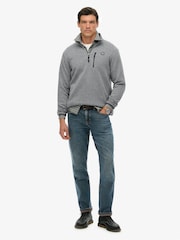 Superdry Grey Storm Fleece Half Zip Jumper - Image 2 of 8