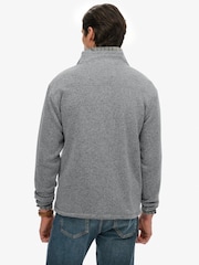 Superdry Grey Storm Fleece Half Zip Jumper - Image 3 of 8