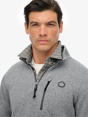 Superdry Grey Storm Fleece Half Zip Jumper - Image 4 of 8