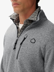 Superdry Grey Storm Fleece Half Zip Jumper - Image 6 of 8