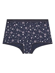 Yours Curve Blue Moon And Star Shorts 5 Pack - Image 4 of 6