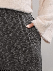 Yours Curve Grey Ribbed Wide Leg Joggers - Image 4 of 5