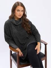 Yours Curve Black Soft Touch Jumper - Image 1 of 5