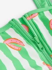 Eleanor Bowmer Green Horseshoe Zip Bikini Top - Image 8 of 9