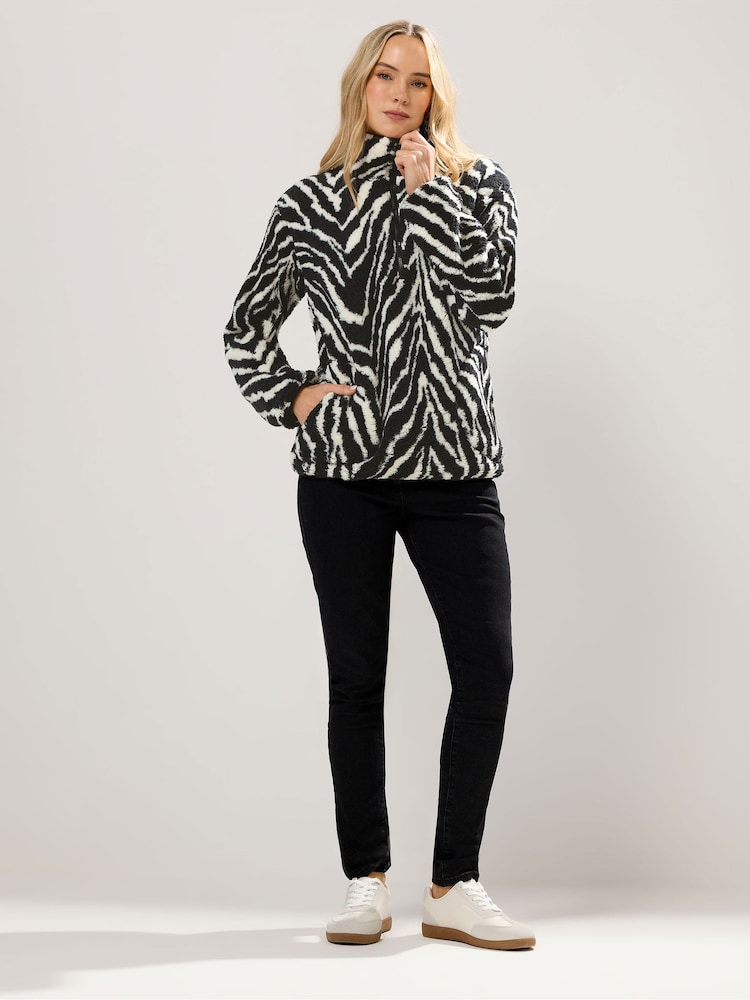 Long Tall Sally Black Half Zip Fleece - Image 2 of 5 Long Tall Sally Black Half Zip Fleece - Image 2 of 5