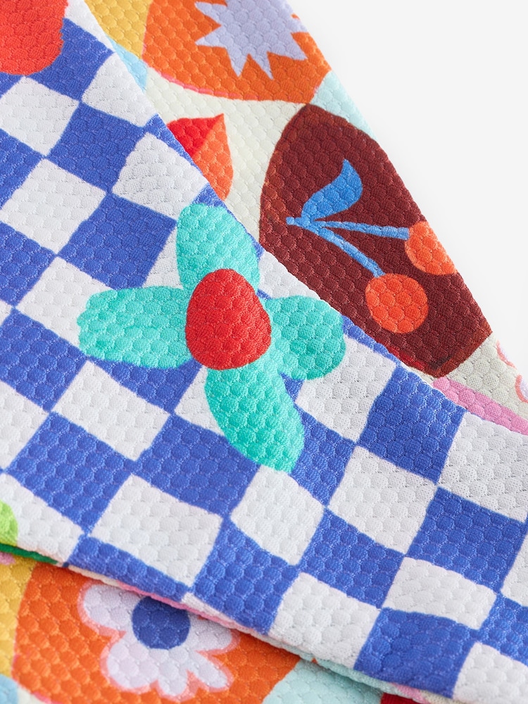 Eleanor Bowmer Blue Check Reversible High Waist Tummy Control Briefs - Image 7 of 7