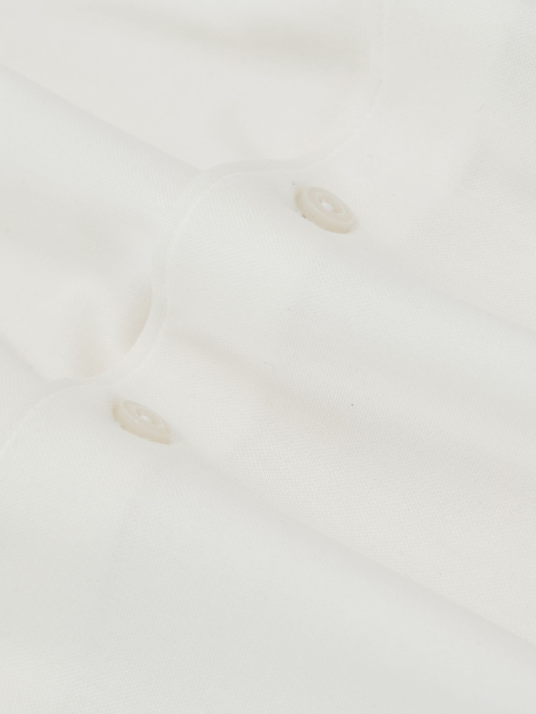 Reiss White Davaro Stretch-Modal Cutaway-Collar Shirt Regular-Fit - Image 6 of 6
