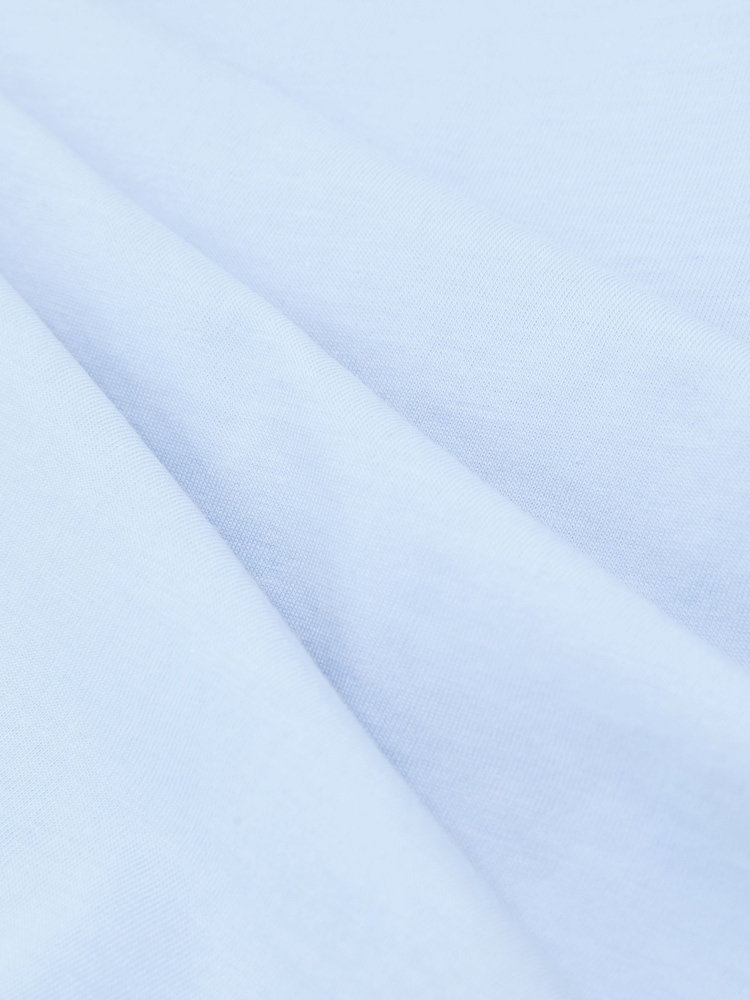 Moale Albastru - Tricou Reiss Bless din bumbac cu guler rotund - Imaginea 5 din 5