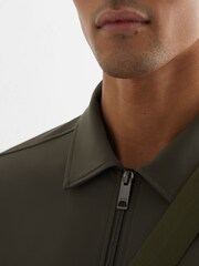 Reiss Green Ascend Technical Zip-Through Overshirt - Image 4 of 6