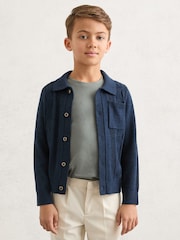 Reiss Dark Sage Bless Cotton Crew-Neck T-Shirt - Image 4 of 5