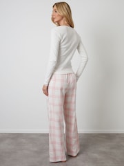 Threadbare Pink Petite Cotton Long Sleeve Pyjamas Set - Image 3 of 4
