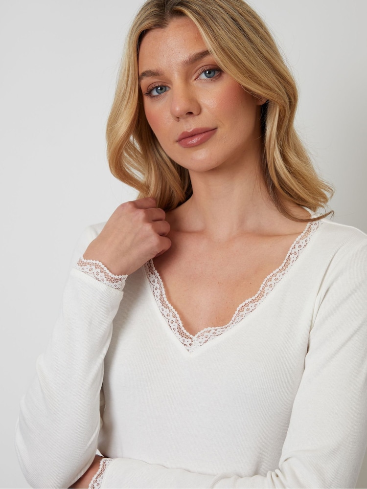 Threadbare Pink Petite Cotton Long Sleeve Pyjamas Set - Image 4 of 4
