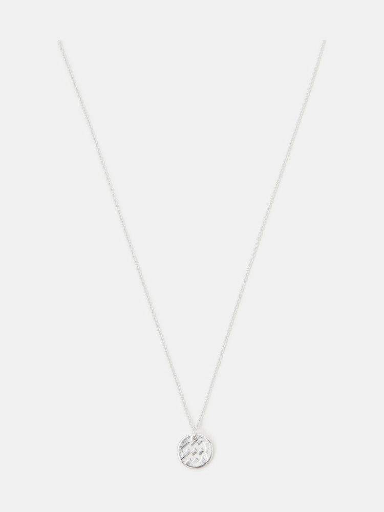Accessorize Silver Tone Sterling Zodiac Pendant Necklace - Image 1 of 3