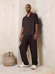 Brown Lyocell Blend Short Sleeve Shirt - Image 2 of 8