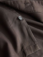 Brown Lyocell Blend Short Sleeve Shirt - Image 8 of 8