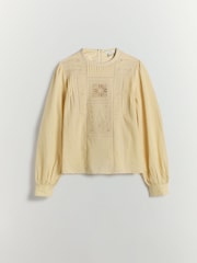 BHOEM 刺绣蕾丝细节棉质女式衬衫 - 6的图像6｝