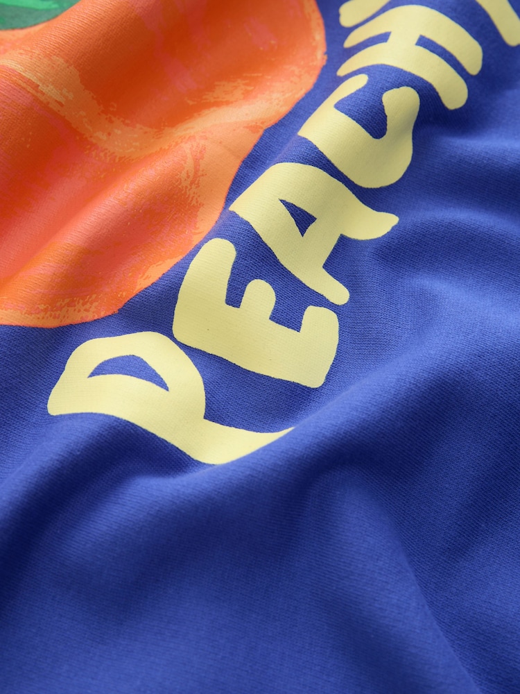 Eleanor Bowmer Cobalt Blue Just Peachy Howdy Sweat Top - Image 7 of 7