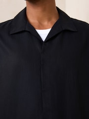 Black Lyocell Blend Short Sleeve Shirt - Image 5 of 8
